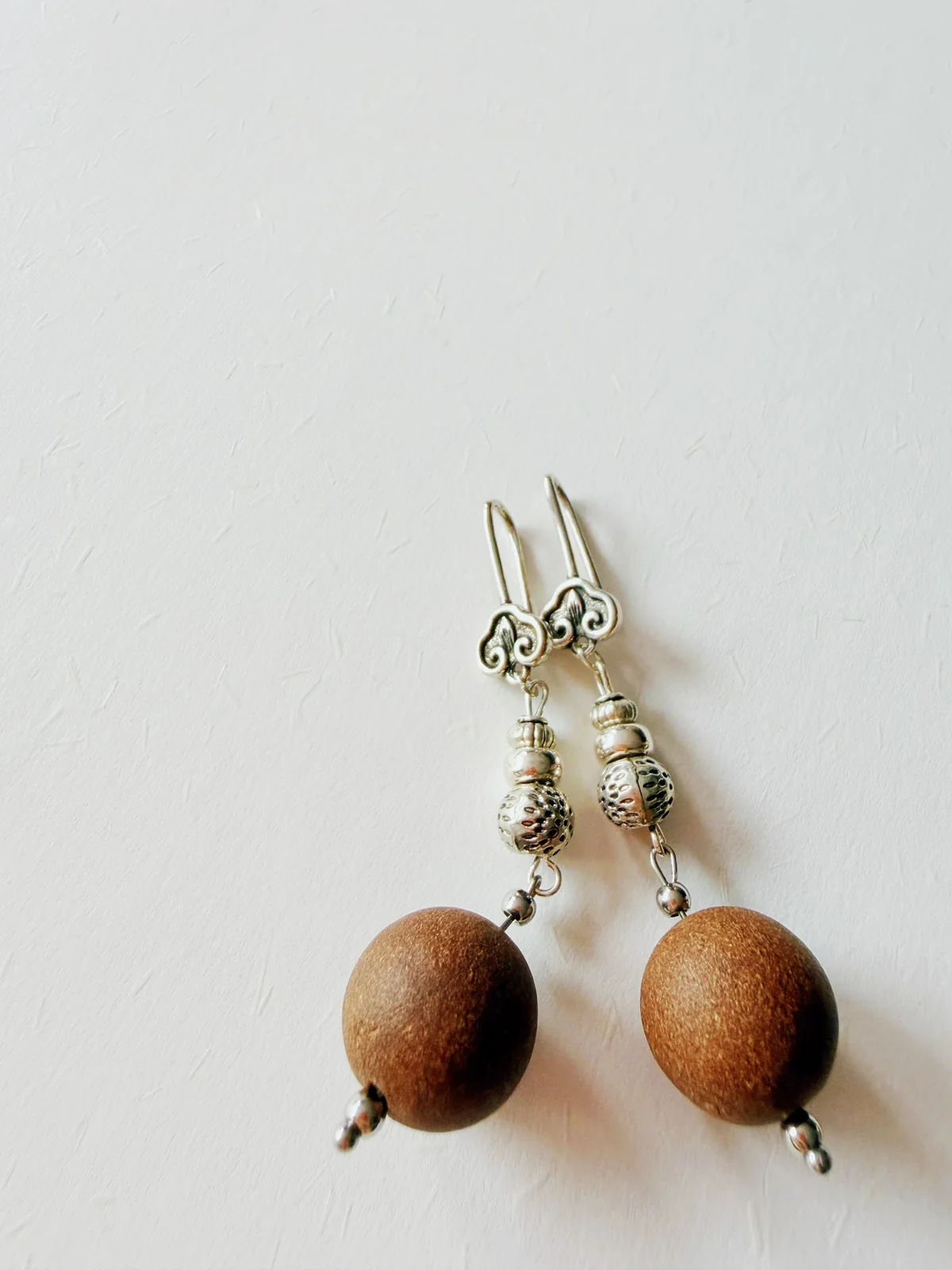 Auspicious Cloud Tibetan Silver Earrings 祥云藏银