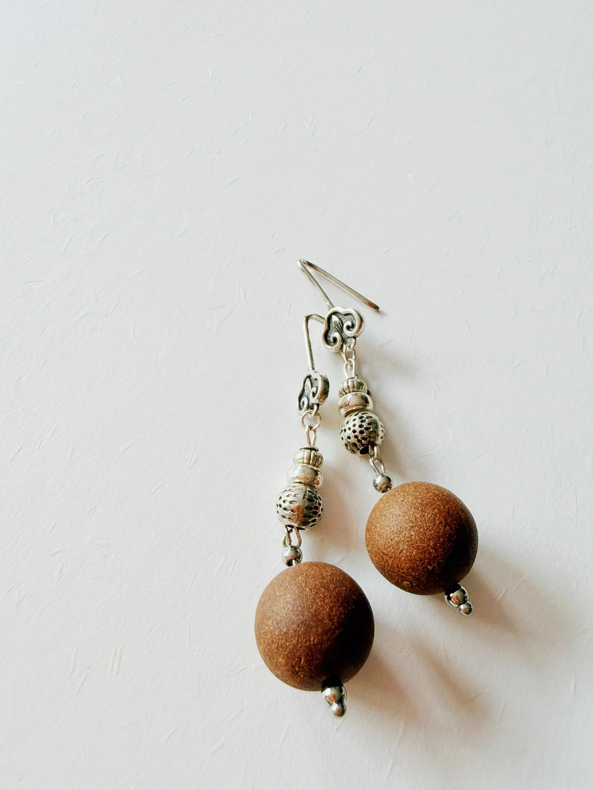 Auspicious Cloud Tibetan Silver Earrings image 2