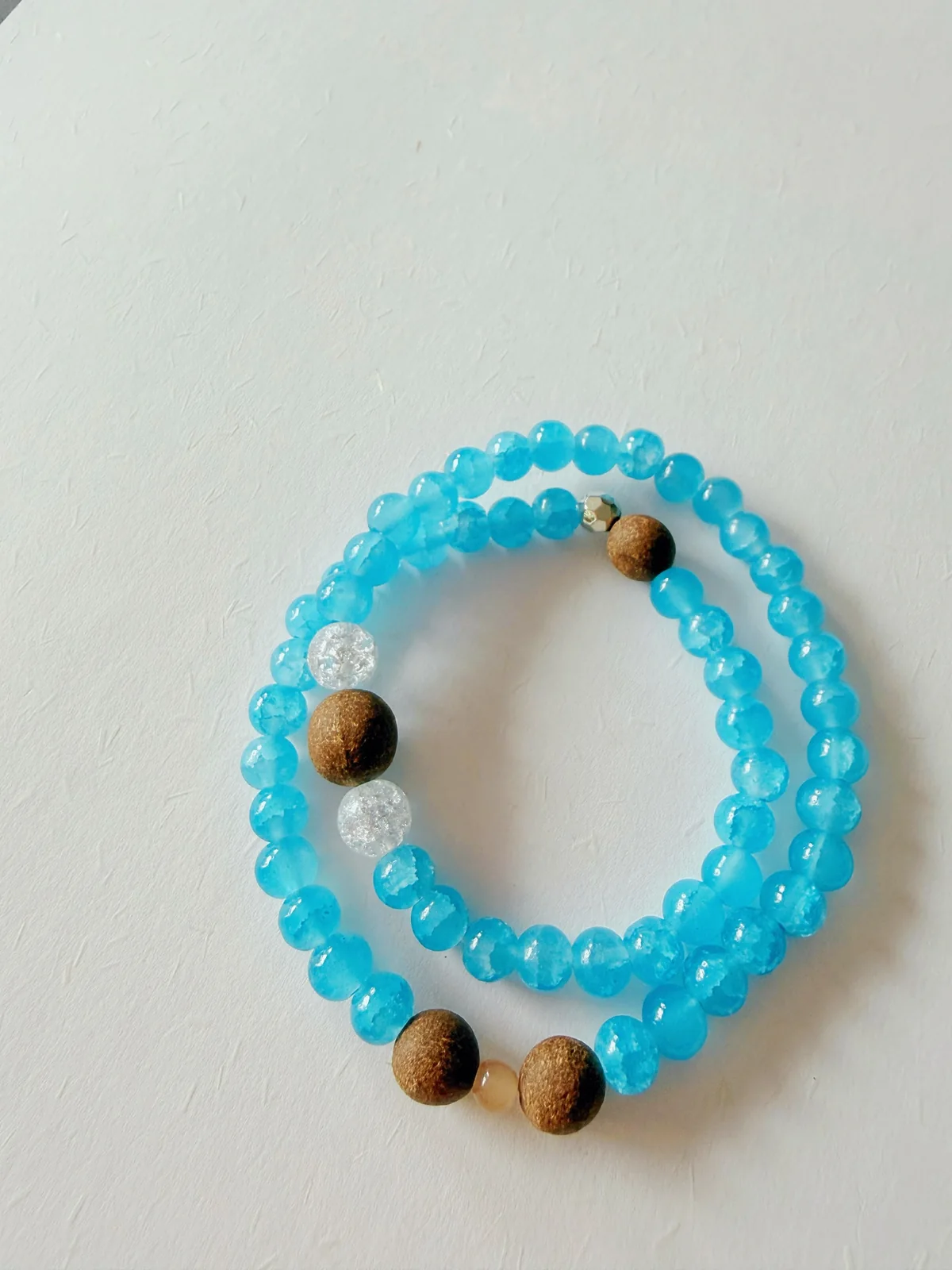 Azure Glow Double-Wrap Bracelet 碧波晴光