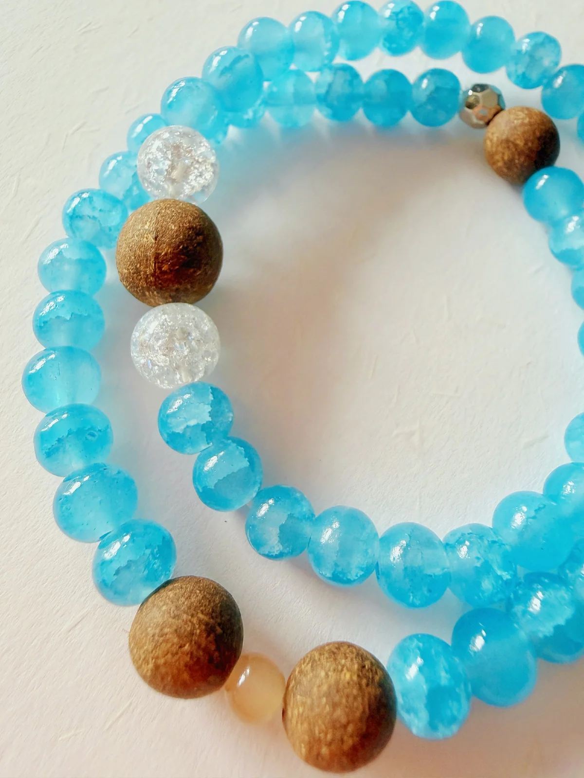 Azure Glow Double-Wrap Bracelet image 2
