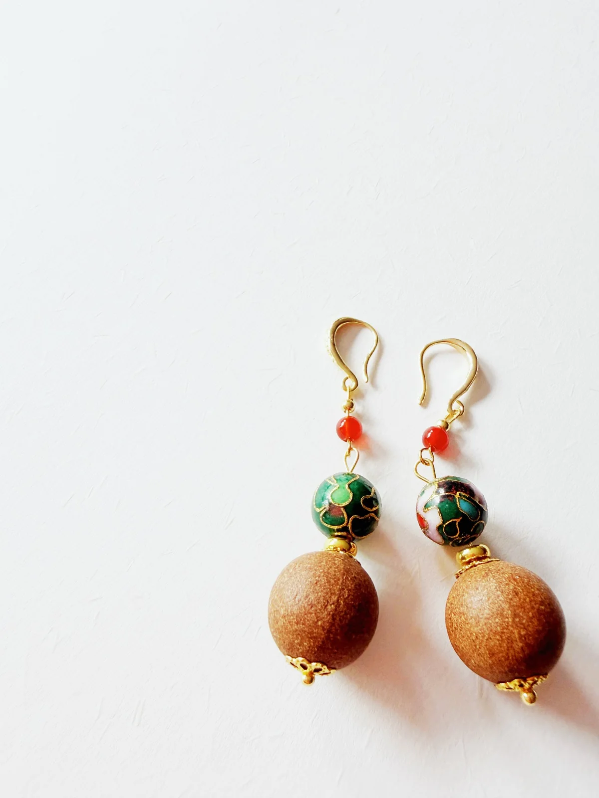 Cloisonné Fragrant Bead Earrings 景泰蓝