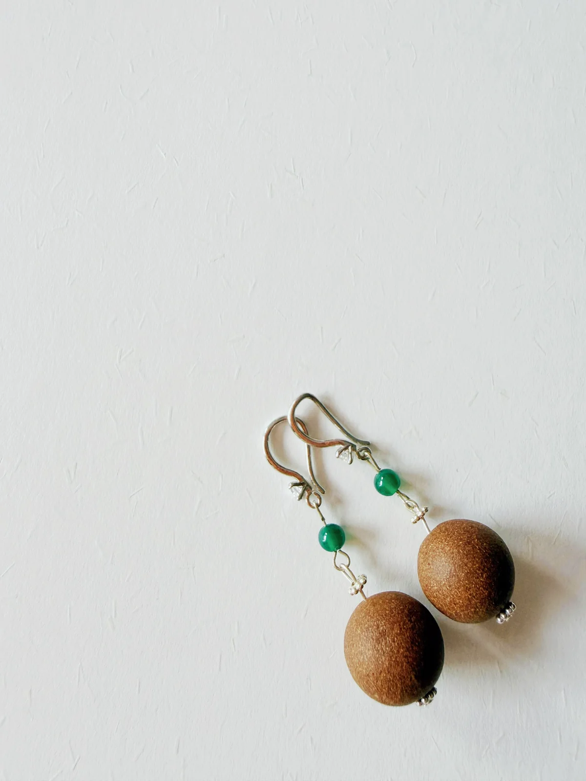 Green Agate Fragrant Bead Earrings 绿玛瑙