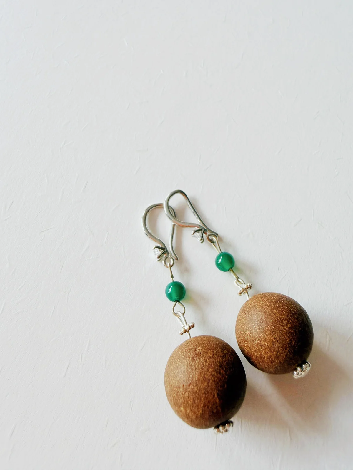 Green Agate Fragrant Bead Earrings image 2