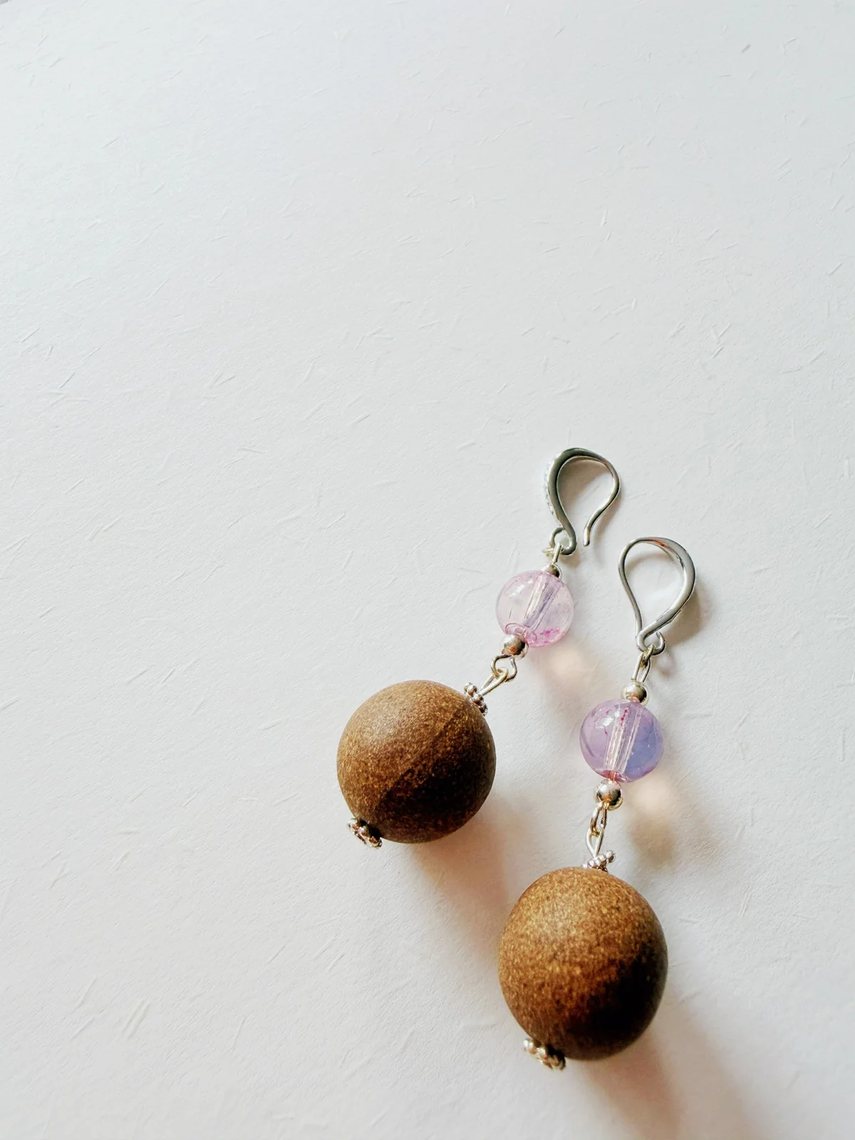 Purple Moon Glass Earrings 紫月琉璃