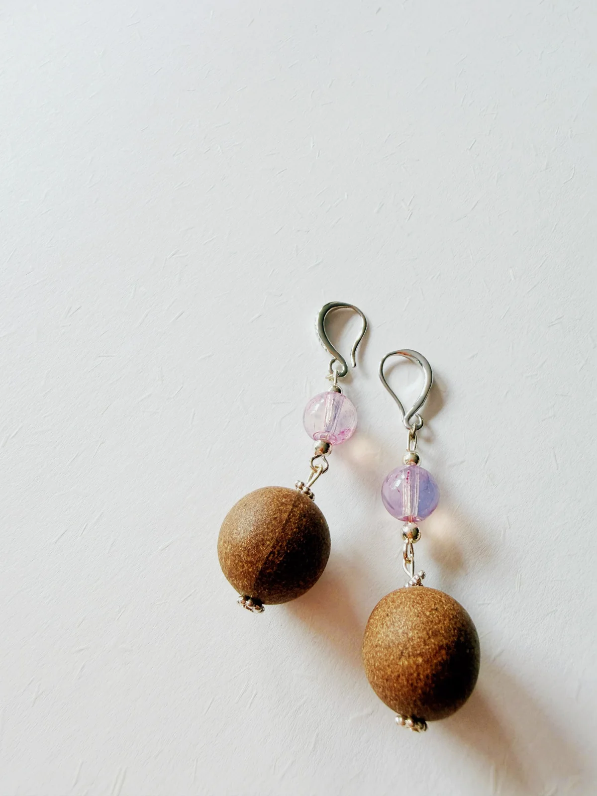 Purple Moon Glass Earrings image 2