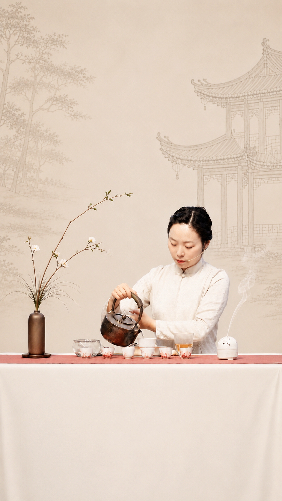 Evelina presenting tea